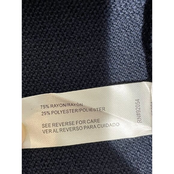 Carolyn Taylor Navy Sleeveless Vest XL With Gold Buttons 75%Rayon&25% Polyester - Picture 7 of 10